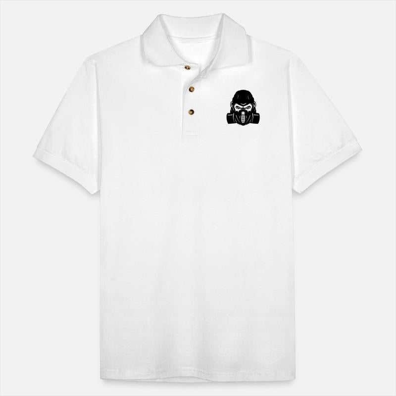 gorilla with gas mask