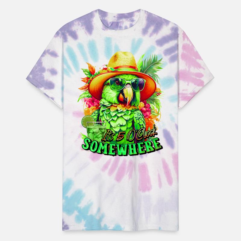 Green Chubby Parrot It s 5 o'clock Somewhere