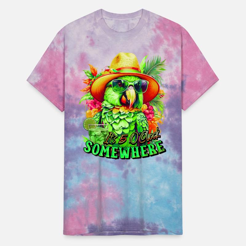 Green Chubby Parrot It s 5 o'clock Somewhere