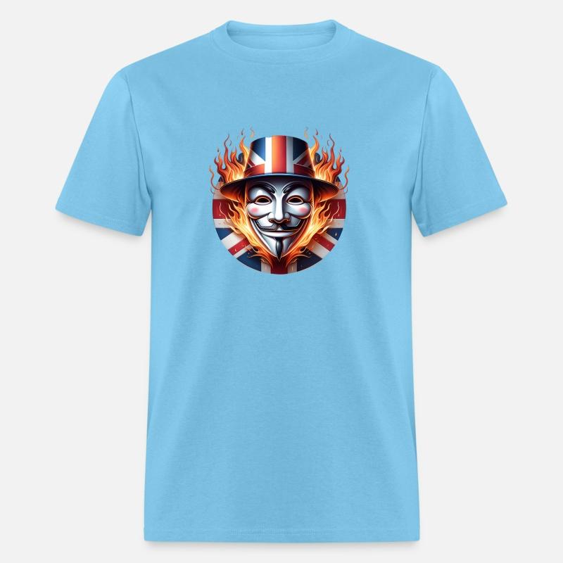 Guy Fawkes mask with UK flag