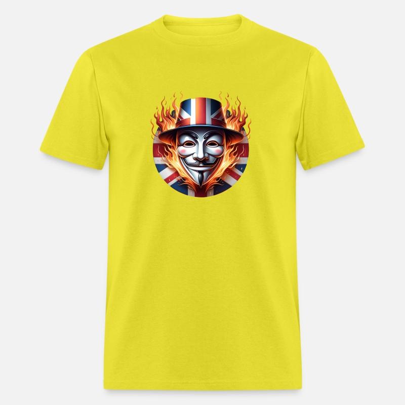 Guy Fawkes mask with UK flag
