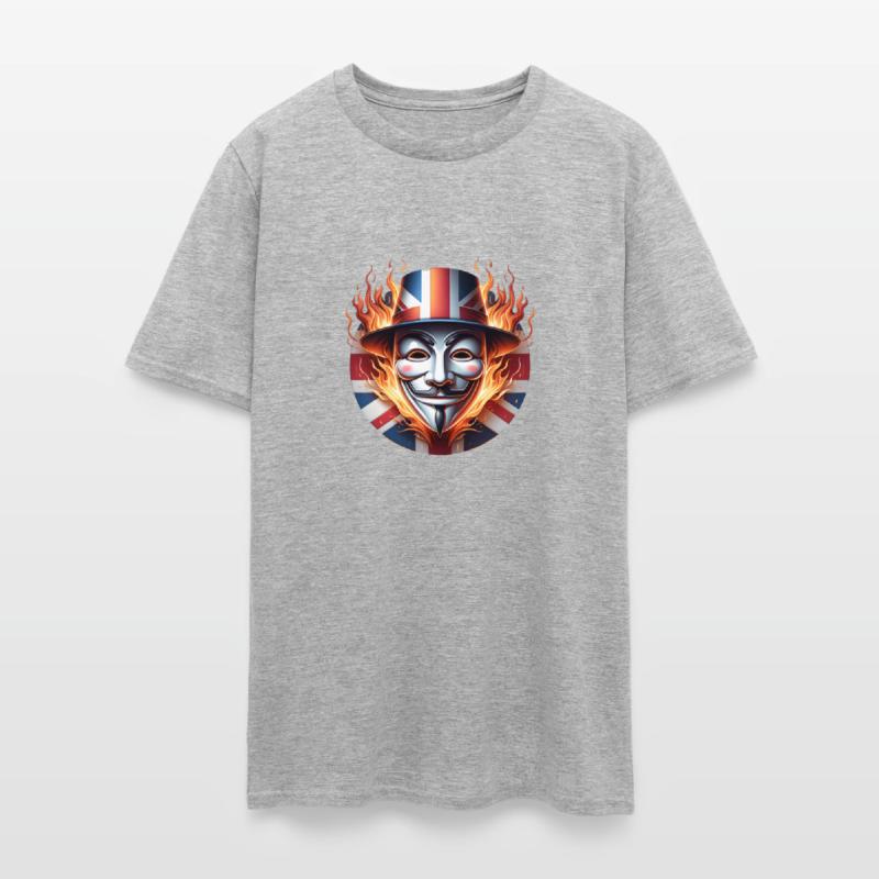 Guy Fawkes mask with UK flag