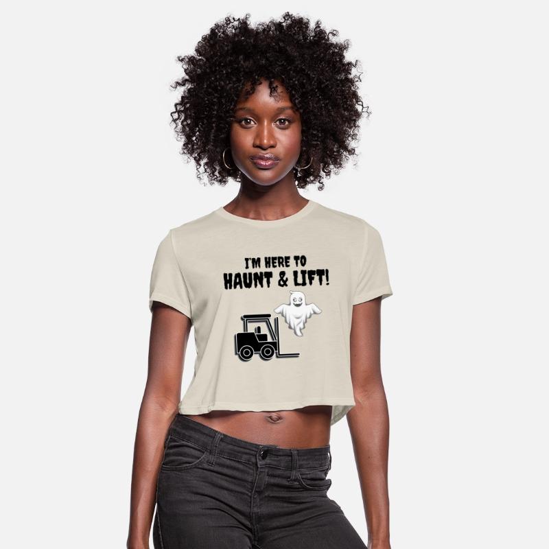 Halloween Ghost Forklift Operator Heavy Equipment