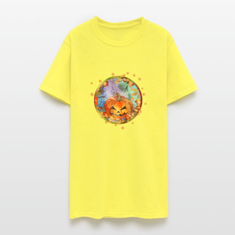 Halloween pumpkin in an autumnal atmosphere& Stars