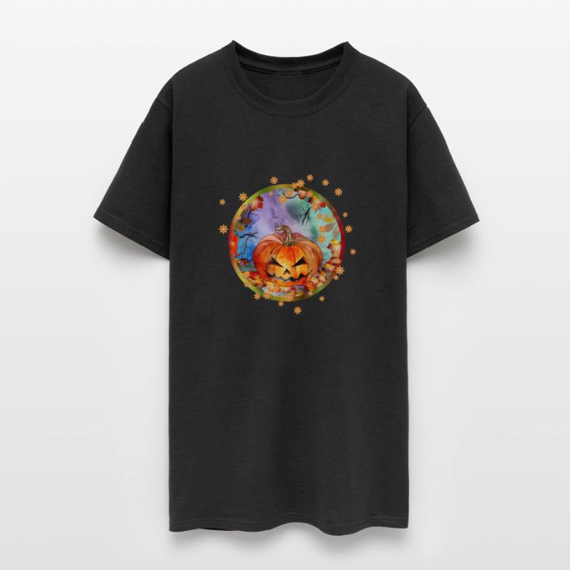 Halloween pumpkin in an autumnal atmosphere& Stars