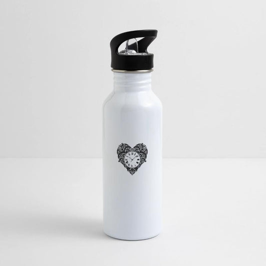 Heart clock black and white