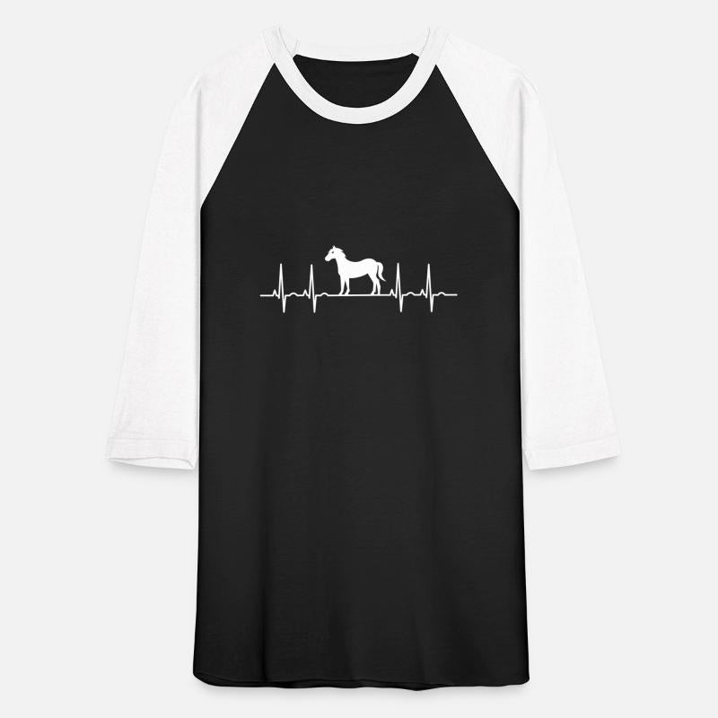 Horse Rider Heart Silhouette ECG Heartbeat Hobby