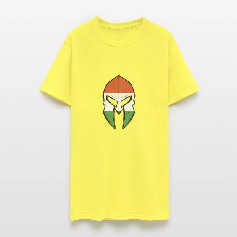 hungarian flag in Spartan warrior Helmet