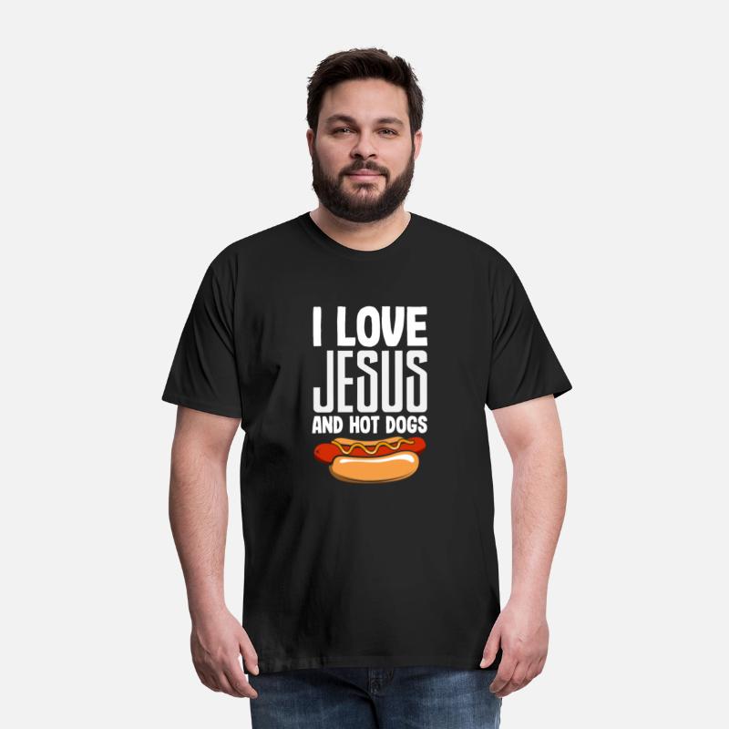I Love Jesus And Hot Dogs Fun Design