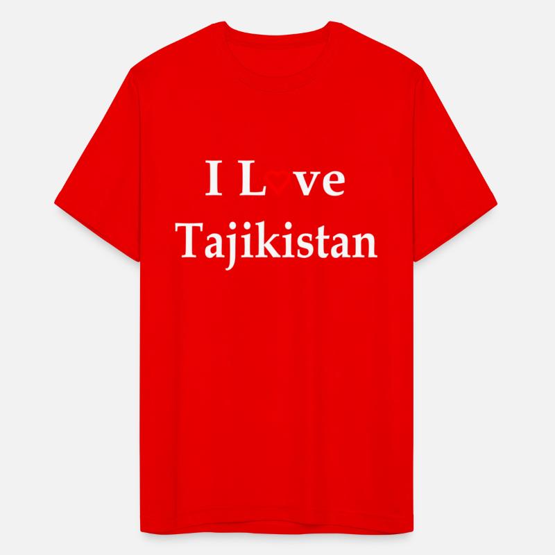 I Love Tajikistan Red Heart text w
