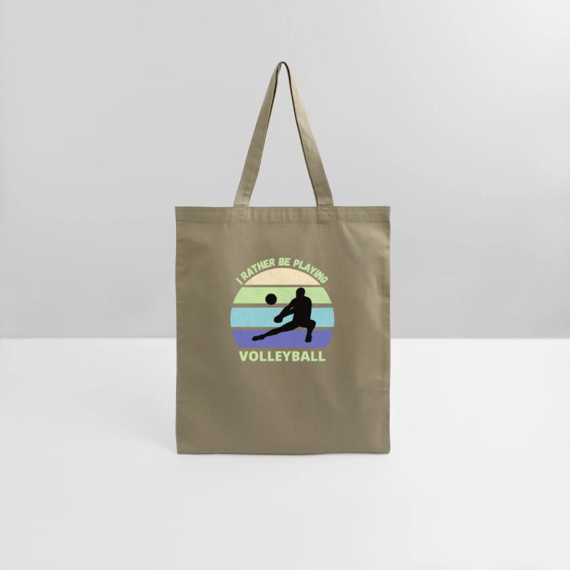 I rather be playing volleyball retro sunset