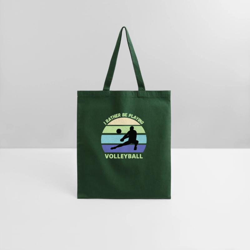 I rather be playing volleyball retro sunset