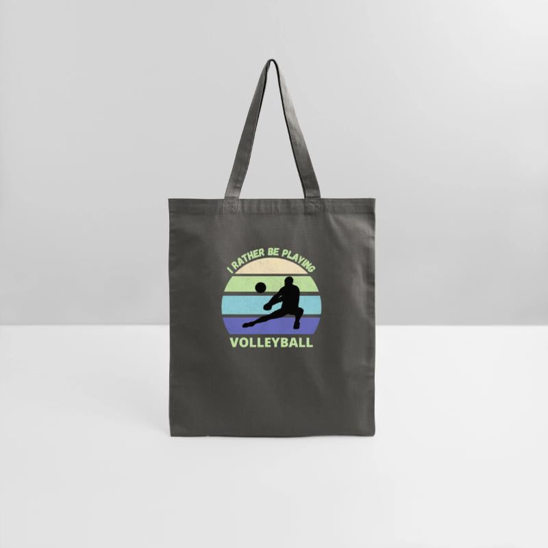 I rather be playing volleyball retro sunset