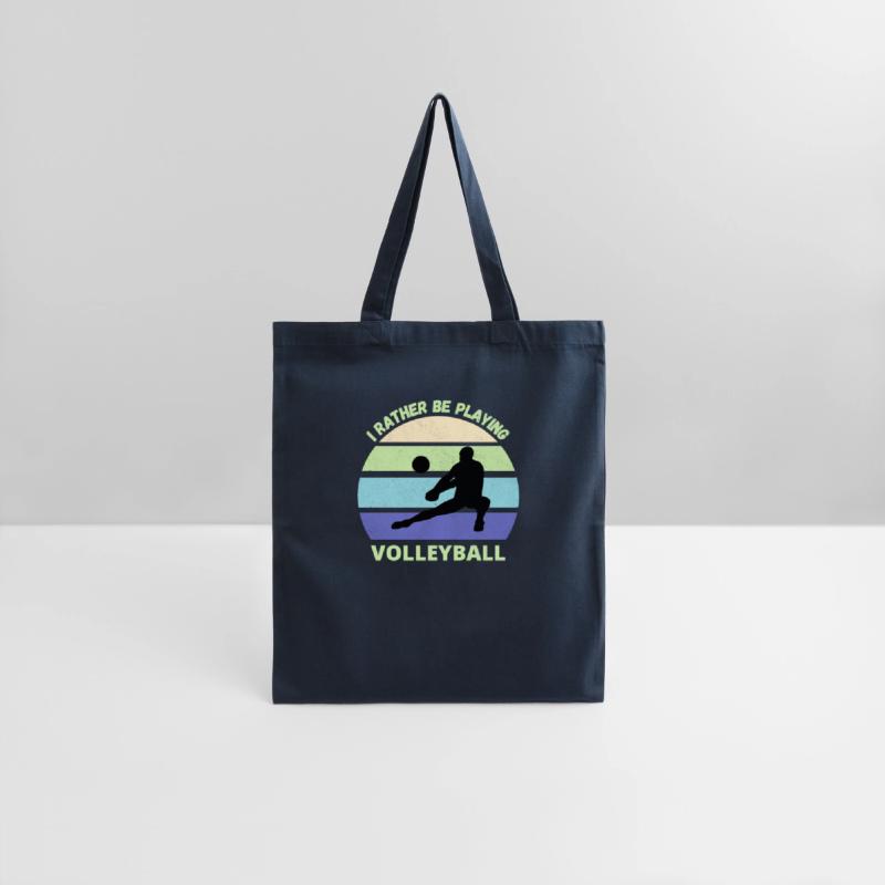 I rather be playing volleyball retro sunset