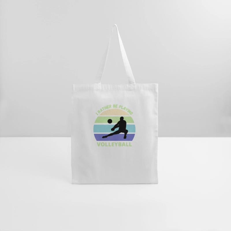 I rather be playing volleyball retro sunset