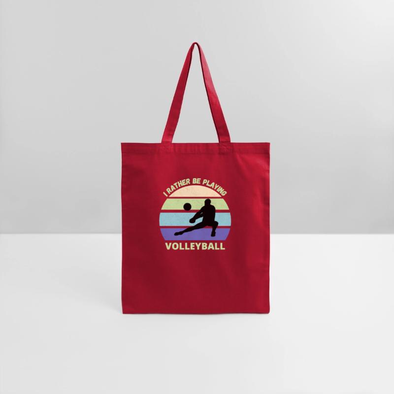 I rather be playing volleyball retro sunset