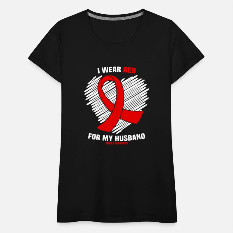 I Wear Red For My Husband Stroke Awareness