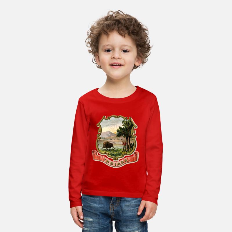 Indiana state coat of arms illustrated 1876