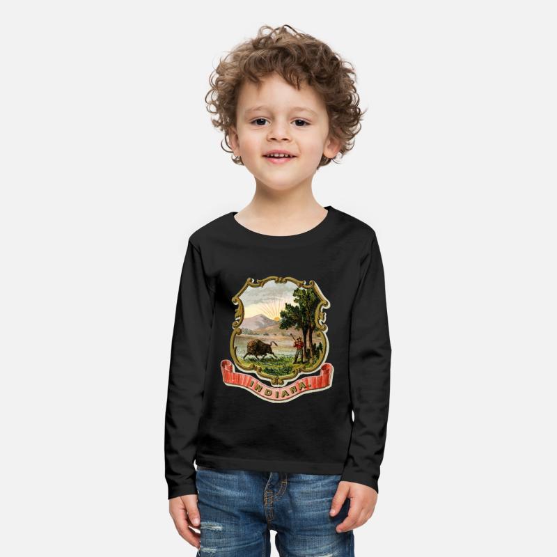 Indiana state coat of arms illustrated 1876