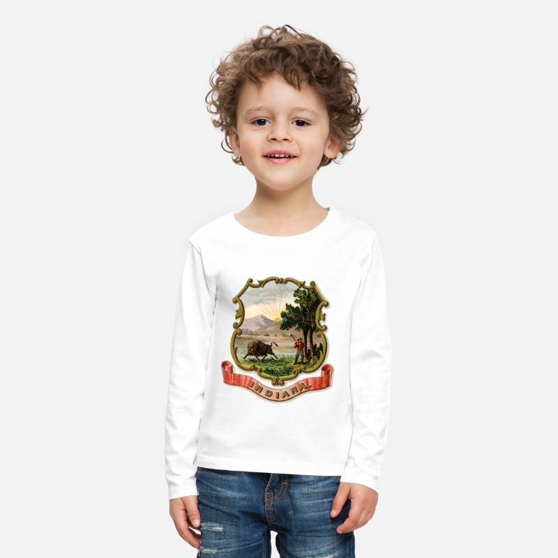 Indiana state coat of arms illustrated 1876