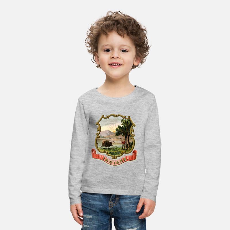 Indiana state coat of arms illustrated 1876