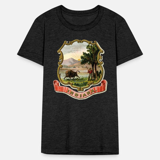 Indiana state coat of arms illustrated 1876