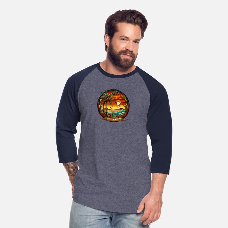 Island Vibes: Swaying Coconut Palm on a Serene Bea