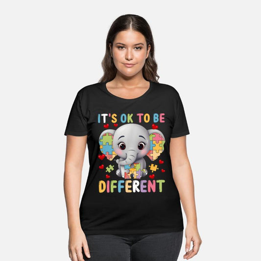 Its Ok To Be Different Cute Elephant Autism Awaren
