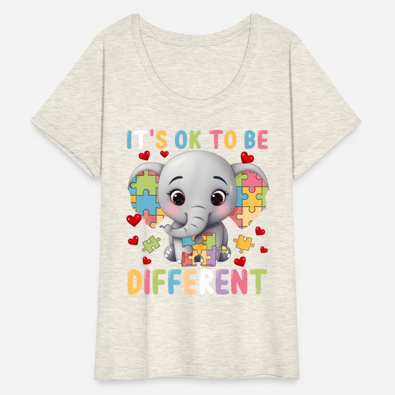 Its Ok To Be Different Cute Elephant Autism Awaren
