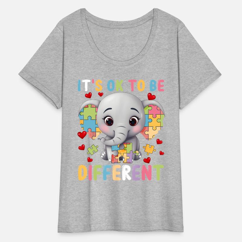 Its Ok To Be Different Cute Elephant Autism Awaren