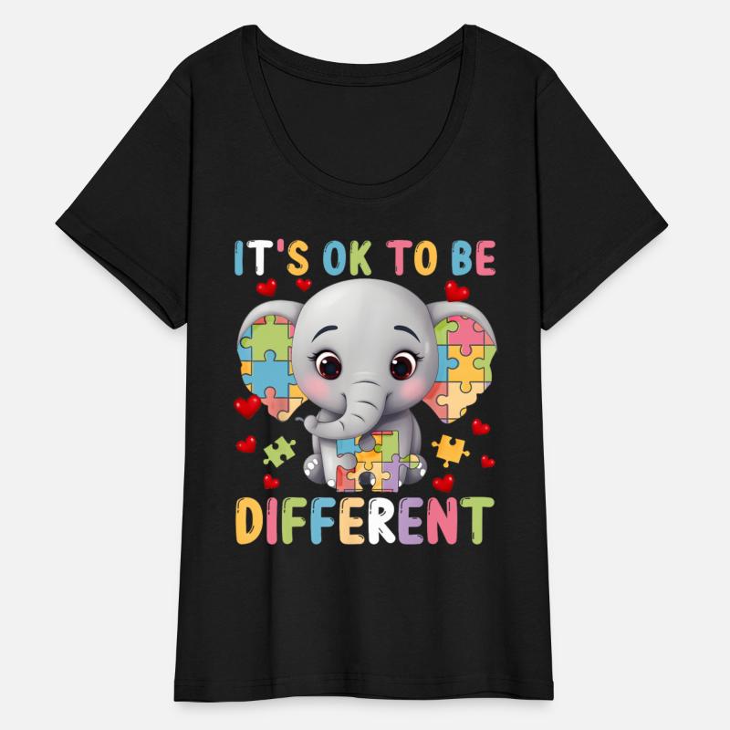 Its Ok To Be Different Cute Elephant Autism Awaren