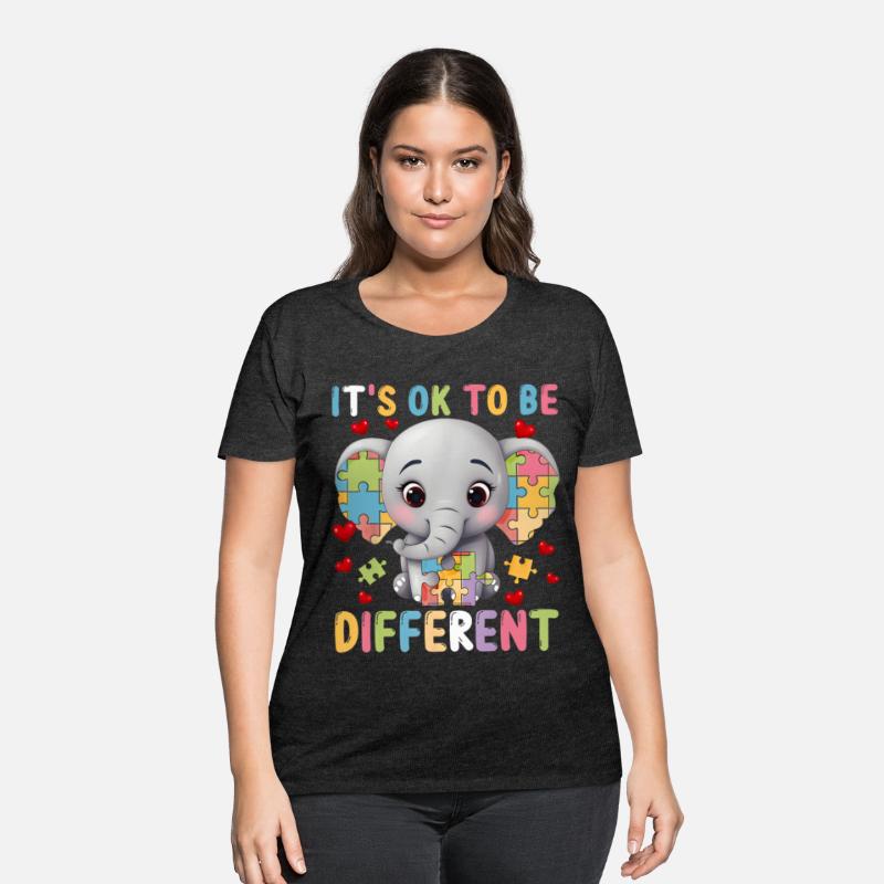 Its Ok To Be Different Cute Elephant Autism Awaren