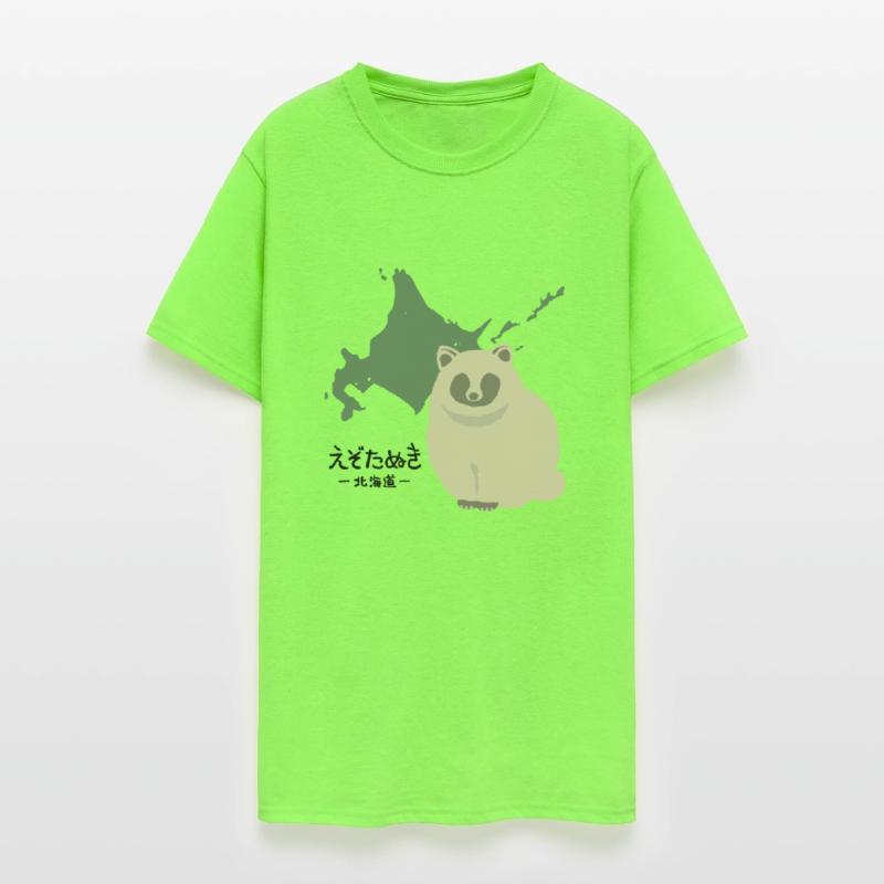 Japanese popular animal "TANUKI" & HOKKAIDO map