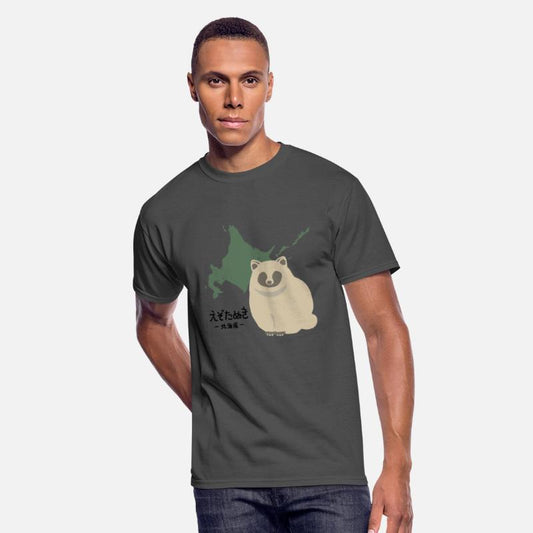 Japanese popular animal "TANUKI" & HOKKAIDO map