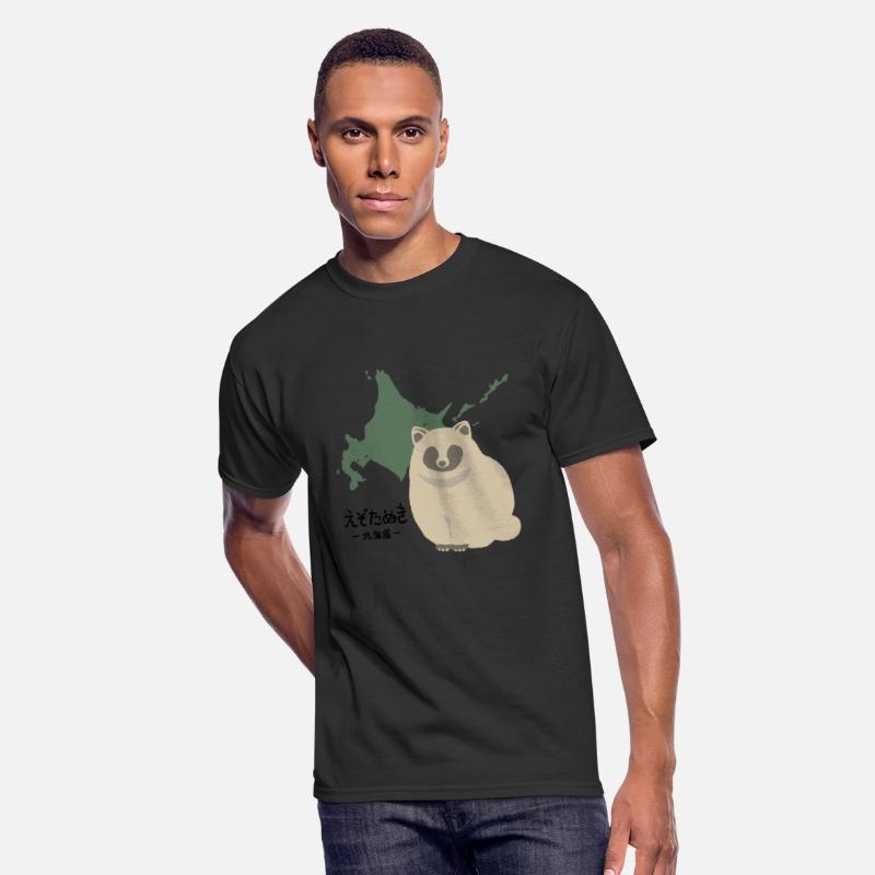 Japanese popular animal "TANUKI" & HOKKAIDO map