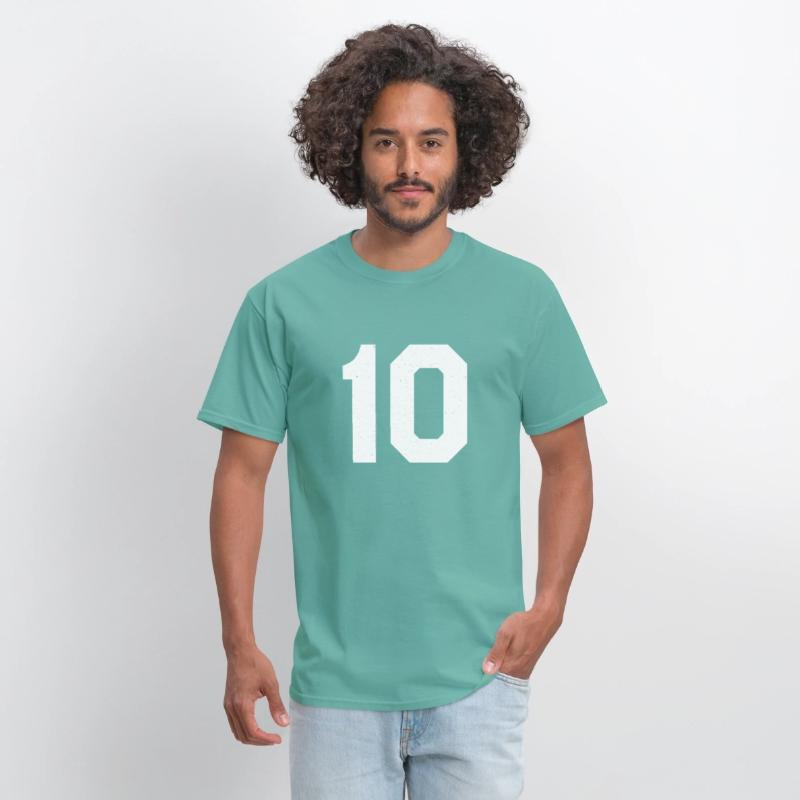 Jersey Number 10 Ten Athletic Sports