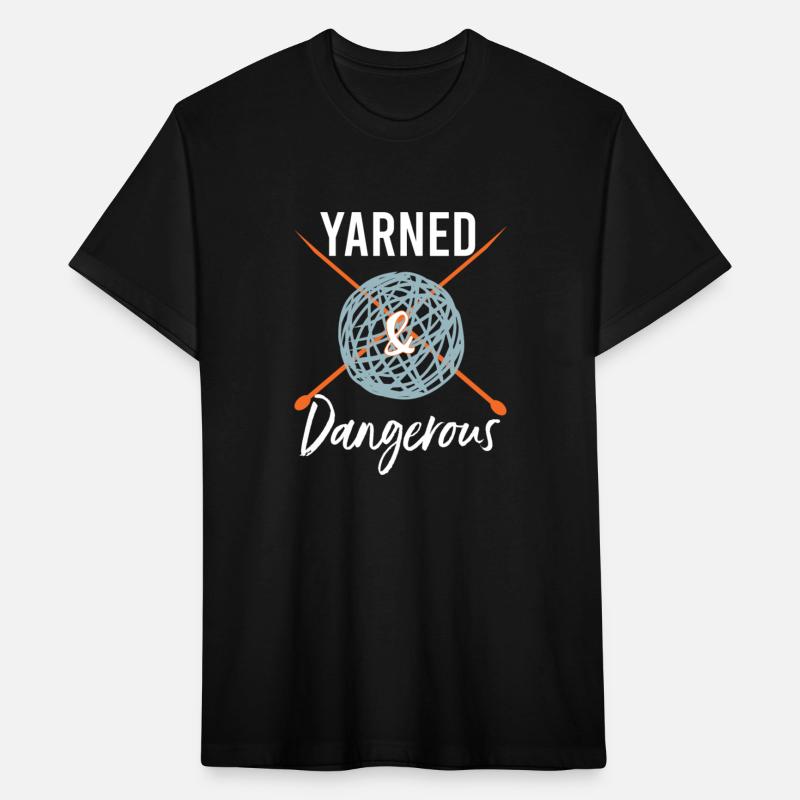 Knitting Pun Yarned Dangerous