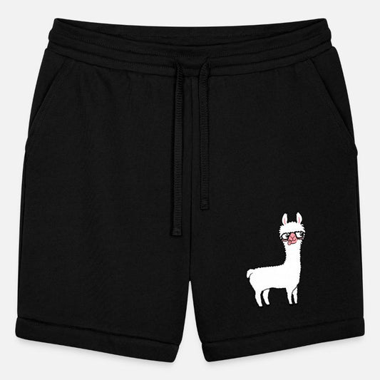 Llama Nerd Geek Horn-Rimmed Glasses Smart Funny