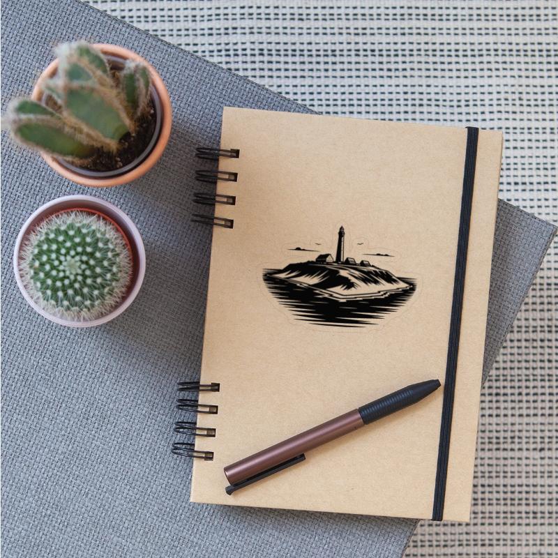 Lonely Island With Lighthouse On The Coast