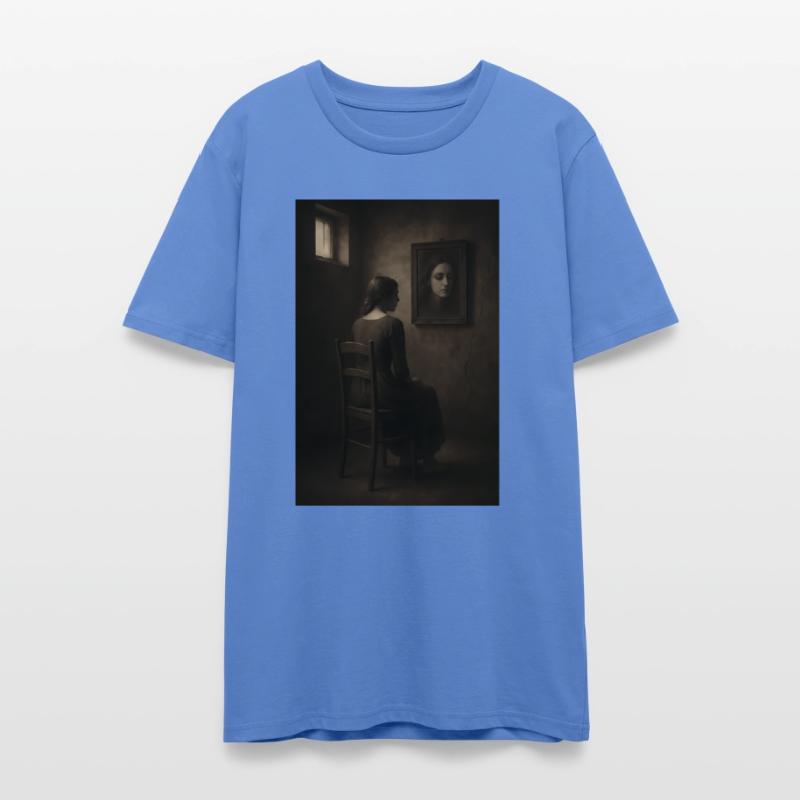 Melancholy Mirror Portrait – Sepia Art Print