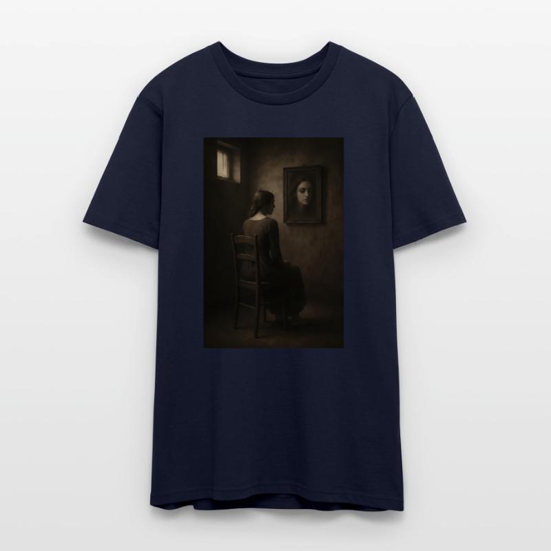 Melancholy Mirror Portrait – Sepia Art Print
