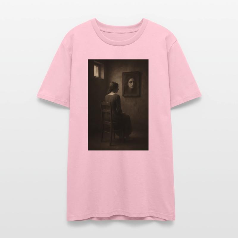 Melancholy Mirror Portrait – Sepia Art Print