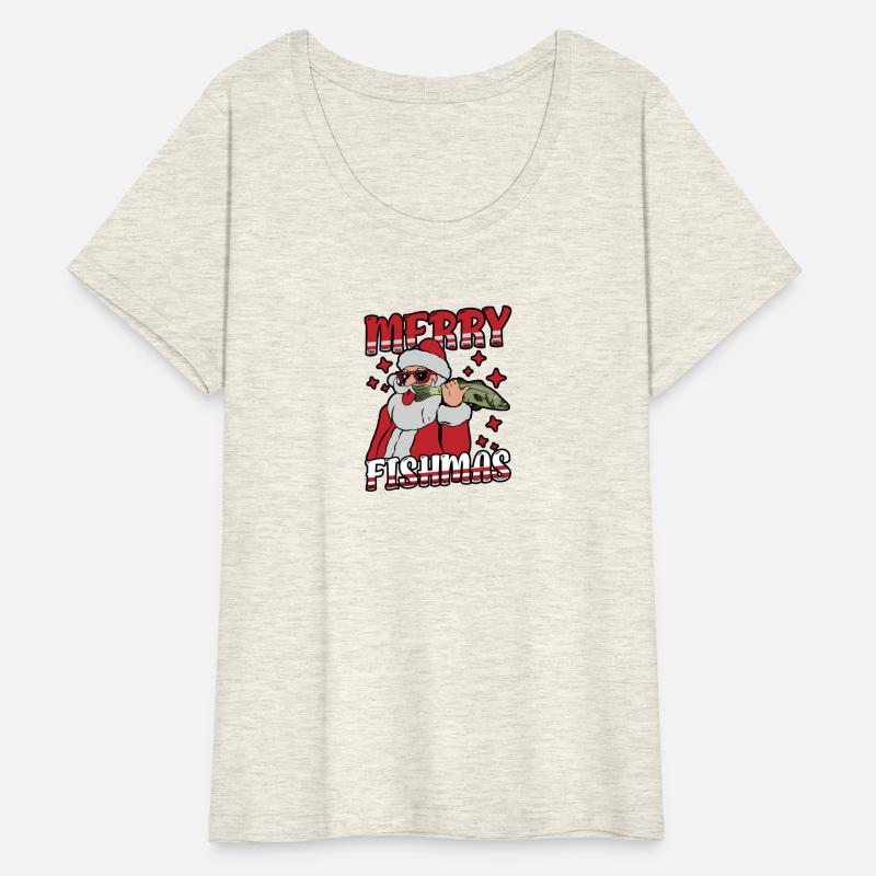 Merry Fishmas Funny Santa Claus Fishing Christmas