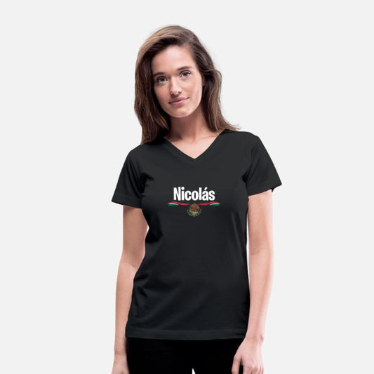 Mexico Flag T Shirt Spanish Birthday Name Nicolas