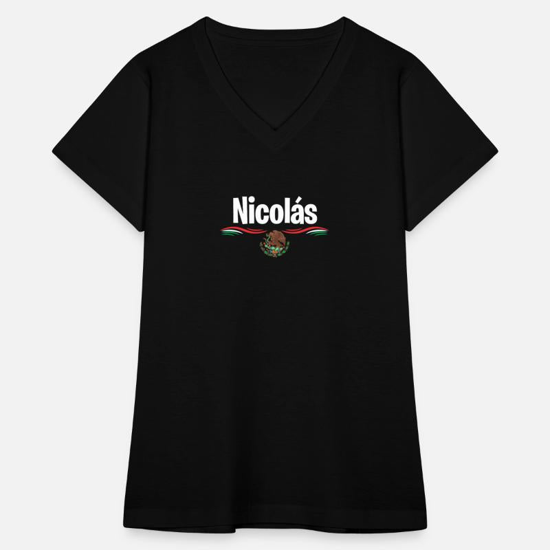 Mexico Flag T Shirt Spanish Birthday Name Nicolas