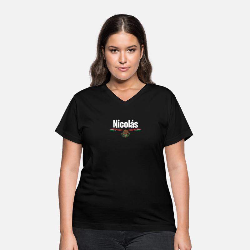 Mexico Flag T Shirt Spanish Birthday Name Nicolas
