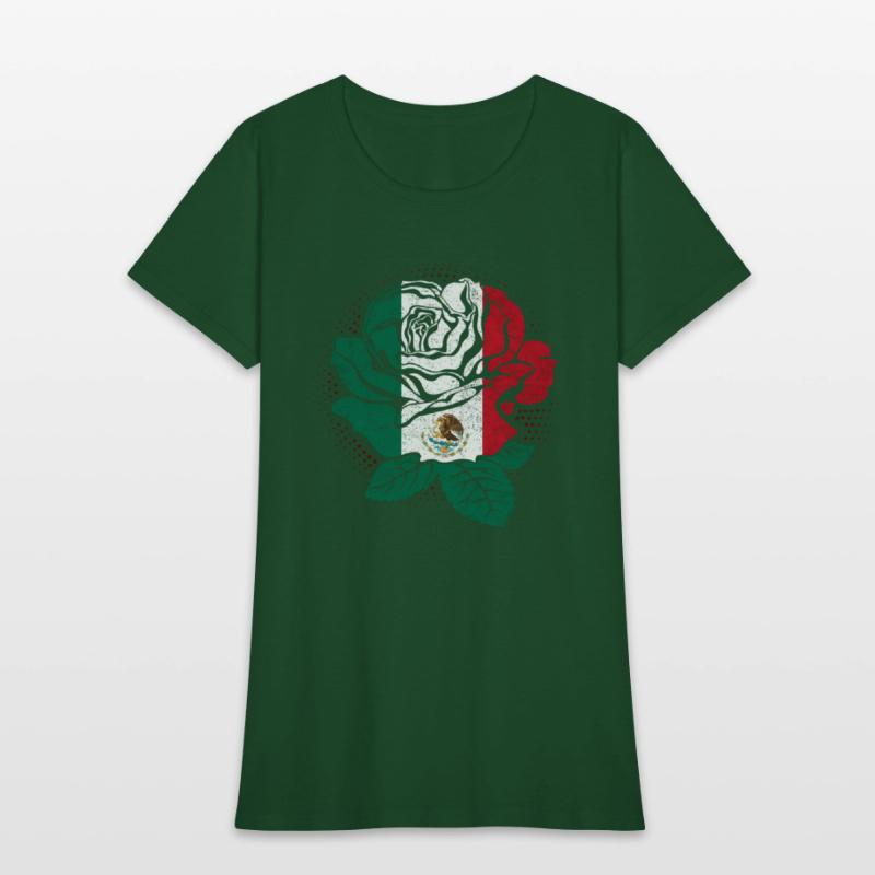 Mexico Rose Flower Mexico Flag Mexican
