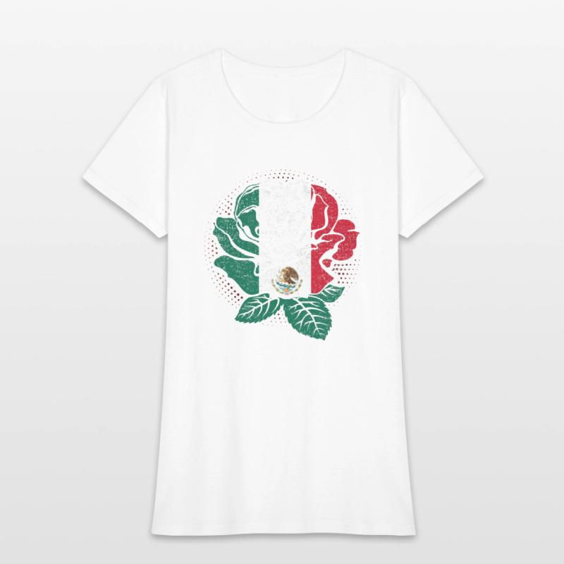 Mexico Rose Flower Mexico Flag Mexican