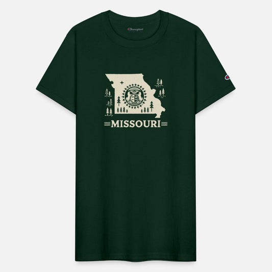 Missouri Vintage State Outline