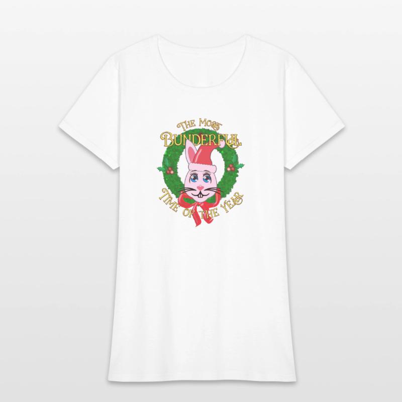 Most BUNderful Time of the Year Santa Hat Bunny